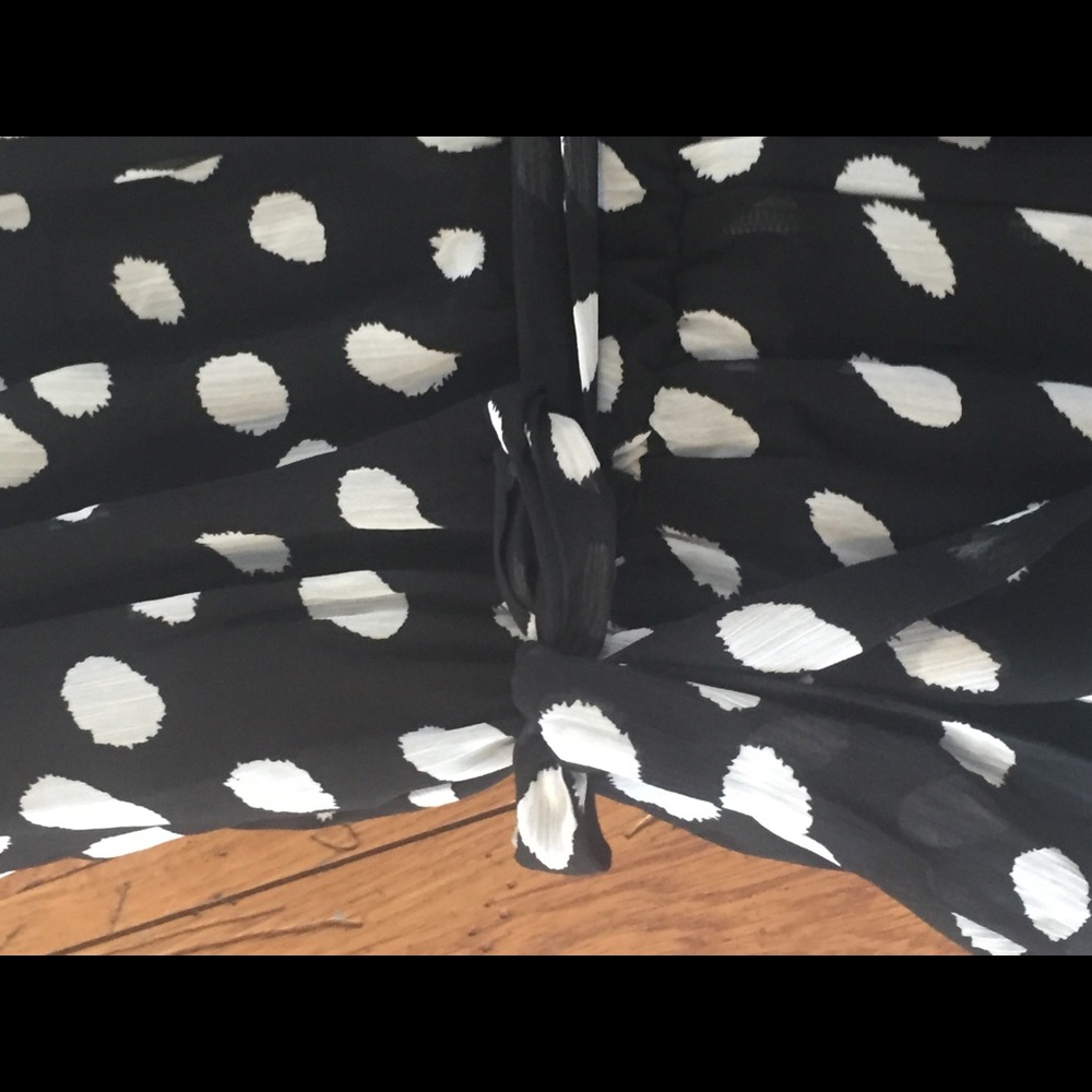 Black and white dotted dress MSK Size 12 - Picture 4 of 8